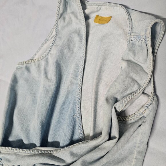 MOTHER Crop The Jumpsuit Sleeveless Light Blue Women Size S - Picture 16 of 16